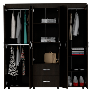 Foto 4 | Foto 4 | Closet Bariloche Bombay Wengue con Seis Puertas Abatibles Virtual Muebles