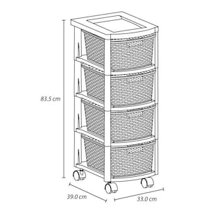 Foto 3 | Foto 3 | Organizador Accesorios Rat Plástico Cajonero 4 Cestas Rimax