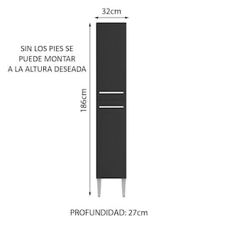 Foto 2 | Foto 2 | Alacena Organizador Madesa Negro con 2 Puertas