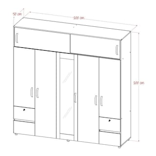 Foto 7 | Foto 7 | Ropero Armario Joker 200 Maderkit Color Rovere