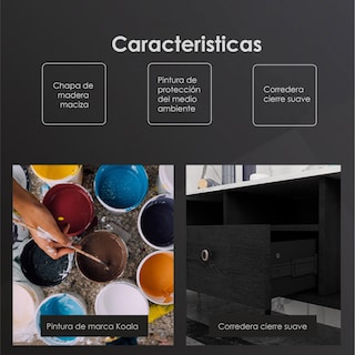 Foto 3 | Foto 3 | Cajonera Praga de 6 Gavetas MDP y Mármol