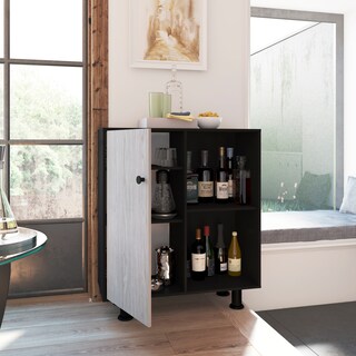Foto 5 | Foto 5 | Cómoda con Puerta Playcon OCOAGTNL Gris y Negro Tablero Texturizado 79 X 90 cm