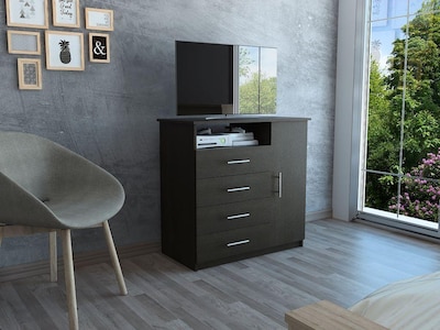 Foto 1 | Foto 1 | Cómoda Organizador Barlovento Wengue con Cuatro Cajones Virtual Muebles