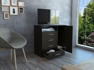 Foto 2 | Foto 2 | Cómoda Organizador Barlovento Wengue con Cuatro Cajones Virtual Muebles