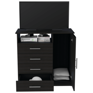 Foto 4 | Foto 4 | Cómoda Organizador Barlovento Wengue con Cuatro Cajones Virtual Muebles