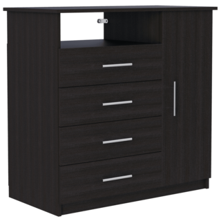 Foto 5 | Foto 5 | Cómoda Organizador Barlovento Wengue con Cuatro Cajones Virtual Muebles