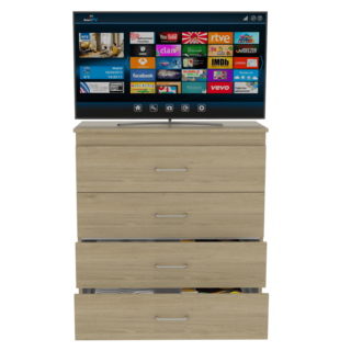Foto 4 | Foto 4 | Cómoda Organizador Marino Beige y Blanco con Cuatro Cajones Virtual Muebles