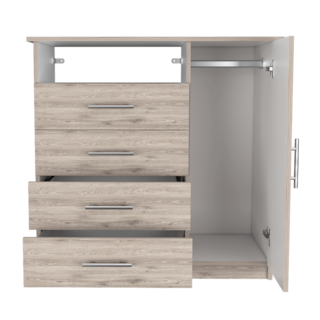 Foto 6 | Foto 6 | Cómoda Organizador Barlovento Humo y Blanco con Cuatro Cajones Virtual Muebles