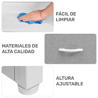 Foto 4 | Foto 4 | Cómoda 5 Cajones Tela Moderna Gris Mueble Buró Organizador