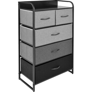 Foto 1 | Foto 1 | Mueble Organizador 5 Cajones Tela Moderno Negro