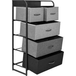 Foto 3 | Foto 3 | Mueble Organizador 5 Cajones Tela Moderno Negro