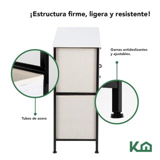 Foto 4 | Foto 4 | Cómoda Cajonera 5 Cajones Mueble Organizador de Tela Madera