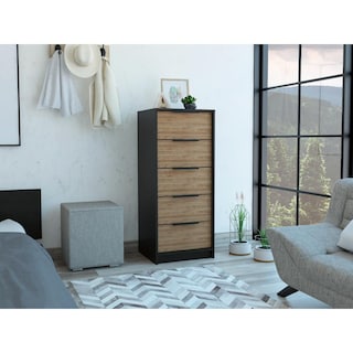 Foto 1 | Foto 1 | Cómoda Organizador 5 Cajones Kaia color Wengue y Miel Virtual Muebles