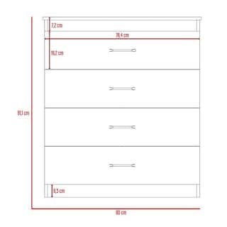 Foto 5 | Foto 5 | Cómoda Organizador Marino Wengue con Cuatro Cajones X2 Virtual Muebles