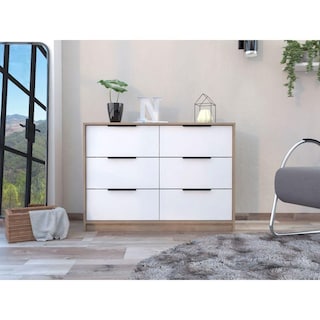 Foto 2 | Foto 2 | Cómoda Organizador Wesley Miel y Blanco con Cuatro Cajones X2 Virtual Muebles
