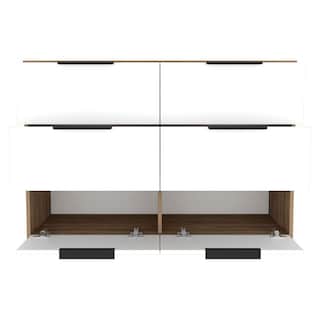 Foto 5 | Foto 5 | Cómoda Organizador Wesley Miel y Blanco con Cuatro Cajones X2 Virtual Muebles