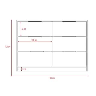 Foto 7 | Foto 7 | Cómoda Organizador Wesley Miel y Blanco con Cuatro Cajones X2 Virtual Muebles