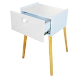 Cajonera Buro Mesa Patas Moderno Mdf Recamara Blanco