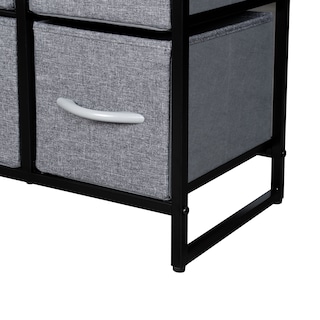Foto 4 | Foto 4 | Cómoda Compacta De 7 Cajones Mu:4life 5l608 Gris Oscuro De Estructura Metal Y Cajones De Tela
