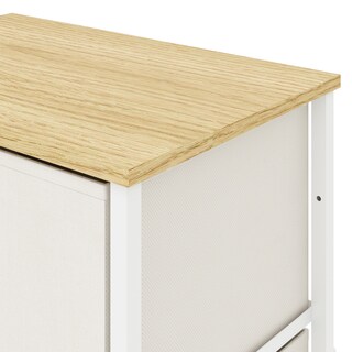 Foto 2 | Foto 2 | Organizador Cajonera De 3 Cajones Y 3 Estantes Mu:4life 5l-804-white Blanco Crema De Estructura Metal Y Cajones De Tela Lino Pol