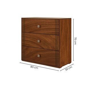 Foto 6 | Foto 6 | Cómoda - Cajonera Con 3 Cajones Color Parota - Madera Industrializada