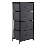 Comoda Cajonera De 4 Cajones Mueble Organizador Tela Madera