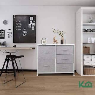 Foto 8 | Foto 8 | Comoda Cajonera 5 Cajones Mueble Organizador De Tela Madera