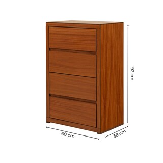 Foto 6 | Foto 6 | Cómoda - Cajonera Con 4 Cajones Color Parota - Chapa