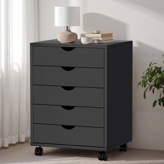 Foto 4 | Foto 4 | Cajonera Simple Deluxe Para Oficina Con 5 Cajones, Color Negro - Venta Internacional.