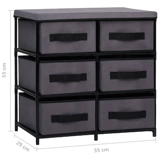Foto 3 | Foto 3 | Armario De Almacenamiento Vidaxl Con 6 Cajones Moderno De Acero Gris - Venta Internacional.