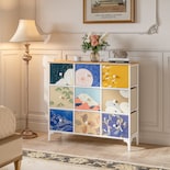 Cómoda De 9 Cajones Almacenamiento Para Hogar Y Oficina Multicolor