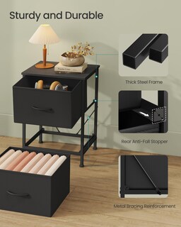 Foto 6 | Foto 6 | Cajonera Dresser Songmics Con 2 Cajones De Acero Mdf - Venta Internacional.