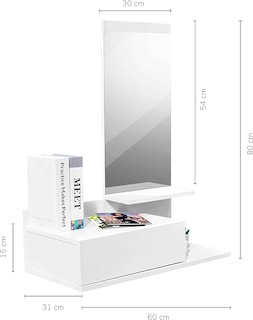 Foto 4 | Foto 4 | Recibidor Top Living Manchester Con Espejo Y Cajón Blanco