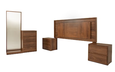 Foto 6 | Foto 6 | Tocador - Cajonera Con 4 Cajones Y Espejo De Cuerpo Completo Color Parota - Madera Industrializada