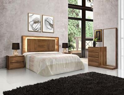 Foto 7 | Foto 7 | Tocador - Cajonera Con 4 Cajones Y Espejo De Cuerpo Completo Color Parota - Madera Industrializada