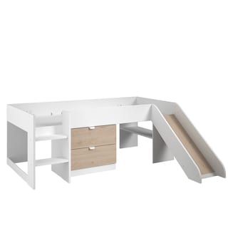 Foto 3 | Foto 3 | Cama Individual Infantil Con Escalera, Resbaladilla Y Con 2 Cajones. Estructura De Madera Industrial
