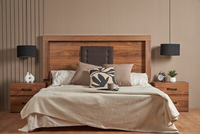Foto 3 | Foto 3 | Cabecera King Size Color Nogal Y Negro - Madera Mdf