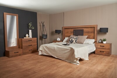 Foto 4 | Foto 4 | Cabecera King Size Color Nogal Y Negro - Madera Mdf