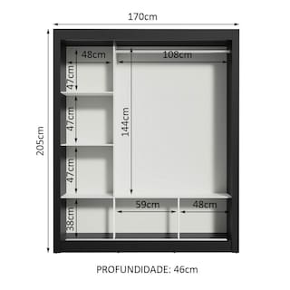 Foto 3 | Foto 3 | Ropero Doble Madesa Mónaco 3 Puertas Corredizas Negro