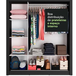 Foto 7 | Foto 7 | Ropero Doble Madesa Mónaco 3 Puertas Corredizas Negro