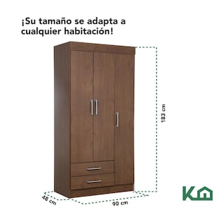 Foto 8 | Foto 8 | Ropero de Madera KingsHouse Marrón 182 cm