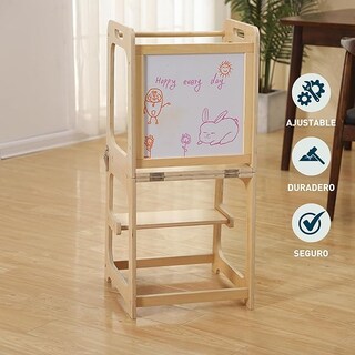 Foto 3 | Foto 3 | Torre De Aprendizaje Montessori 3 En 1 Escalón Infantil De Madera Bluelander