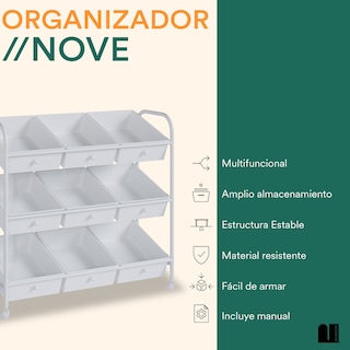 Foto 2 | Foto 2 | Juguetero Multiusos con 9 Cajones Mubson Organizador Nove color Blanco