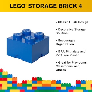 Foto 4 | Foto 4 | Caja de Almacenamiento Lego Storage Brick 4 Nodos Azul Capacidad de 5,6 L - Venta Internacional