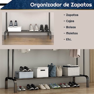 Foto 5 | Foto 5 | Perchero Organizador Chic Fantasy JH-608B color Negro de Piso Rack Ropa Colgador Closet de Acero