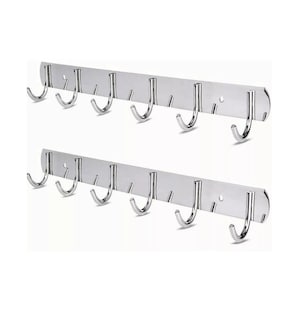 Foto 1 | Foto 1 | Percheros Acero Inox 6 Ganchos Pared Gancho 2pcs