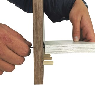 Foto 5 | Foto 5 | Perchero Organizador Poliespacios Pll1-28 Nogal Porta Llaves de Pared Melamina Moderno