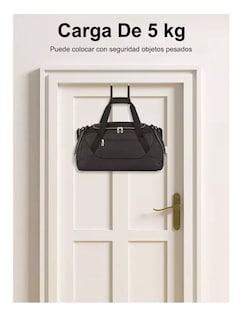 Foto 4 | Foto 4 | Ganchos para Colgar De Puerta Para Ropa/sombrero 6 Pcs Negro/plata