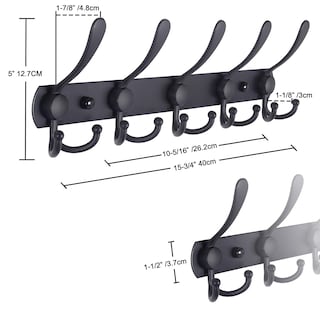 Foto 6 | Foto 6 | Perchero De Pared Con 5 Ganchos Para Colgar En La Pared De Acero Inoxidable - Venta Internacional