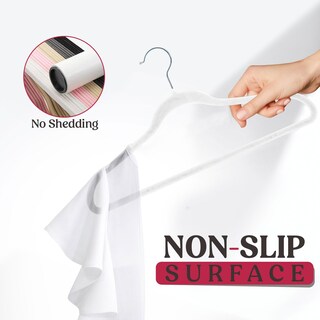 Foto 5 | Foto 5 | Ganchos Velvet Hangers Lux Decor White 50 Piezas Antideslizantes - Venta Internacional